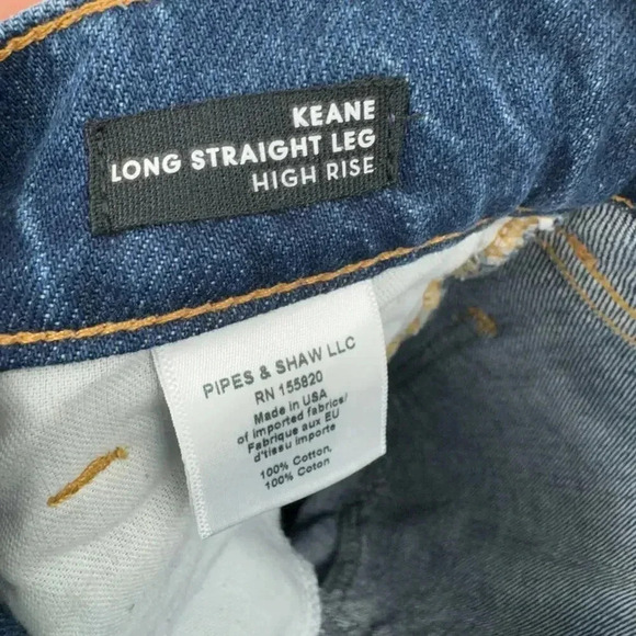 New Veronica Beard Keane Split Hem Straight-Leg Jeans in Bright Blue size 24 B48 - Picture 8 of 9